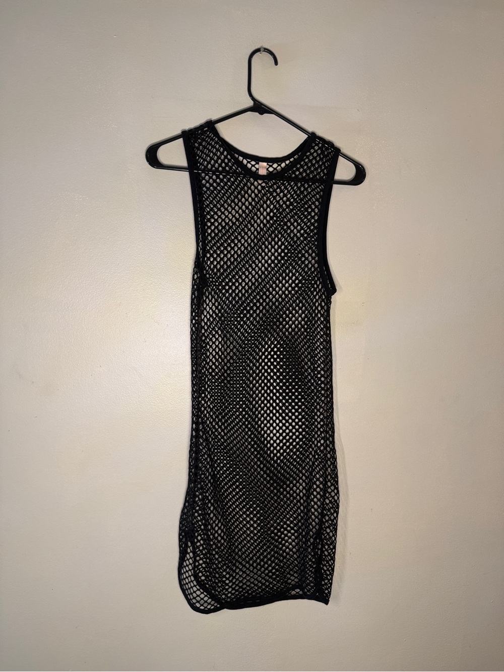 Victoria's Secret Black Open-Knit Fishnet Cover Up